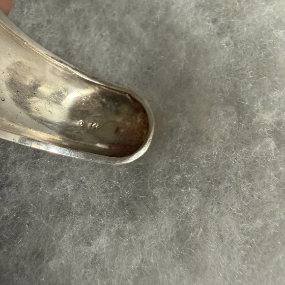 Sterling silver multi gemstone cuff bracelet - Picture 8 of 9